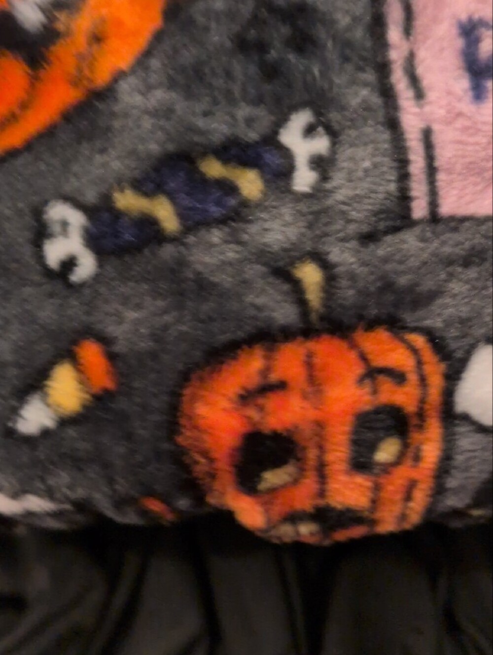 Disney Mickey & Friends Halloween Plush Throw - Gray, Orange, Black - Picture 7 of 8